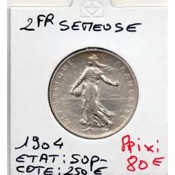 2 Francs Semeuse Argent 1904 Sup-