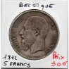 Belgique 5 Francs 1872 TTB , KM.24 Leopold II