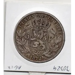 Belgique 5 Francs 1872 TTB , KM.24 Leopold II