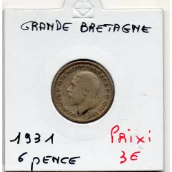 Grande Bretagne 6 pence 1931 TB, KM 832  Georges V