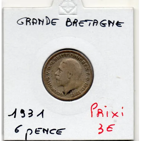 Grande Bretagne 6 pence 1931 TB, KM 832  Georges V