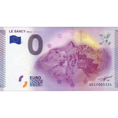 Billet souvenir Sommet du sancy 0 euro touristique 2015