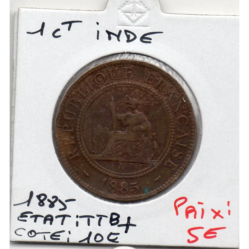 Indochine 1 cent 1885 TTB+, Lec.37 Liberté Indochine 1 cent 1885 TTB+, Lec.37 Liberté