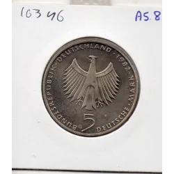 Allemagne RFA 5 deutche mark 1982 F, Spl KM.157 Conference ONU Stockholm