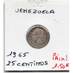 Venezuela 25 centimos 1965 Sup, KM.Y40 Nickel
