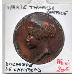 Medaille Marie Thesere Beatrix de Chambord ND bronze