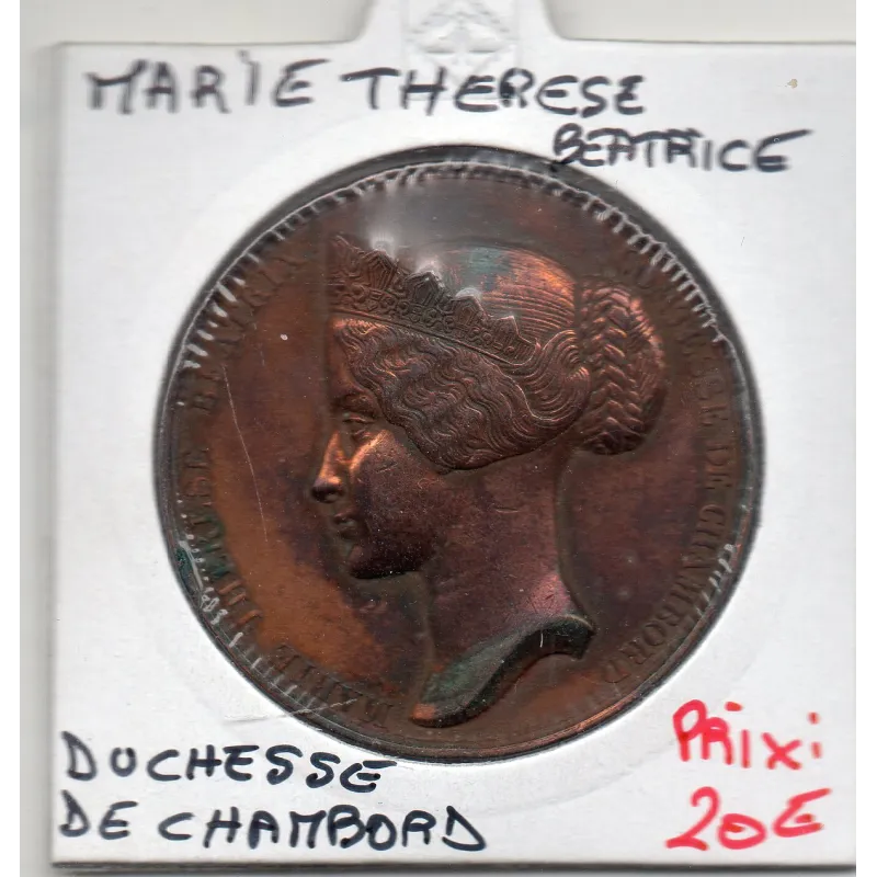Medaille Marie Thesere Beatrix de Chambord ND bronze Medaille Marie Thesere Beatrix de Chambord ND bronze
