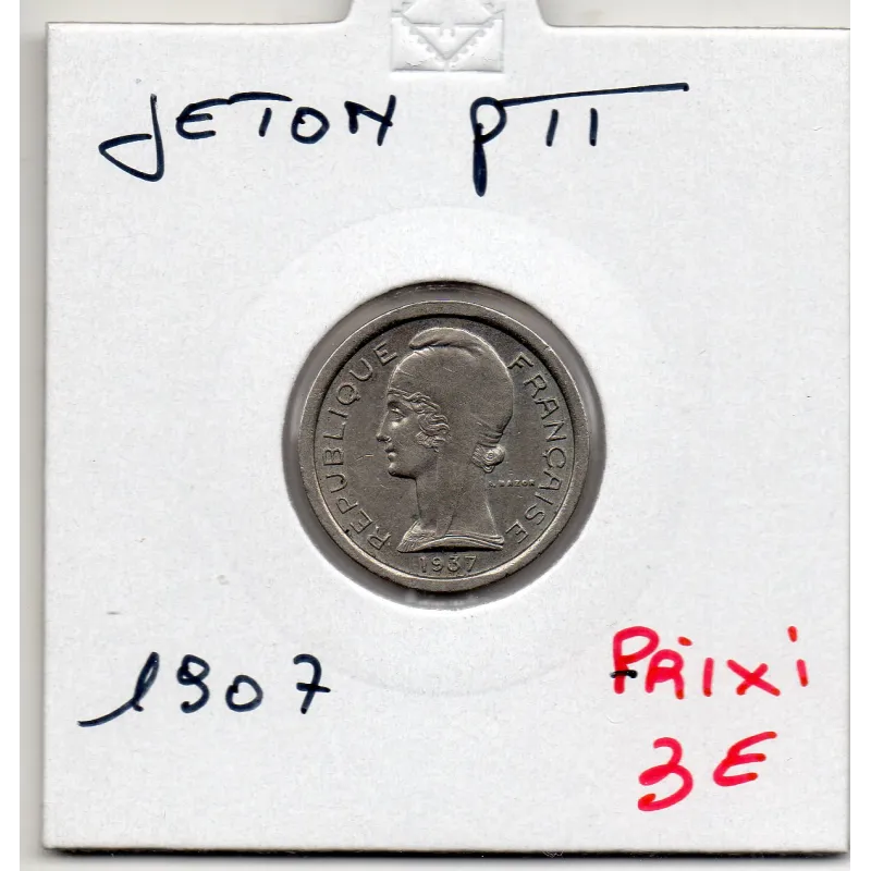 Jeton PTT 1937 FDC Jeton PTT 1937 FDC