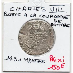 Blanc a la couronne de Bretagne Nantes Charles VIII (1491) Sup