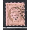 Timbre France Yvert No 54 Type Cérès 10c brun s. rose Oblitéré gros chiffres