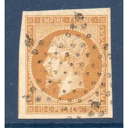 Timbre France Yvert No 13A Type I Empire 10c Bistre Oblitéré Etoile Paris