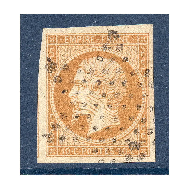 Timbre France Yvert No 13A Type I Empire 10c Bistre Oblitéré Etoile Paris Timbre France Yvert No 13A Type I Empire 10c Bistre Oblitéré Etoile Paris