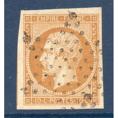 Timbre France Yvert No 13A Type I Empire 10c Bistre Oblitéré Etoile Paris