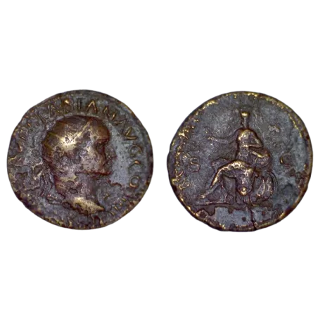 Dupondius de Vespasien (71) ric.1148 Rome assises