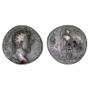 Sesterce de Marc Aurèle (164), ric.861 Mars debout atelier Rome