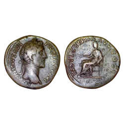 Sesterce d'Antonin le pieux (152-153), RIC 904 INDVLGENTIA atelier Rome
