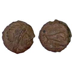 Massalia, Marseille Petit bronze au taureau (-121 à -49) monnaie