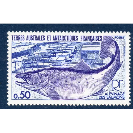Timbre TAAF Yvert No 71 Alevinage Neuf ** 1977