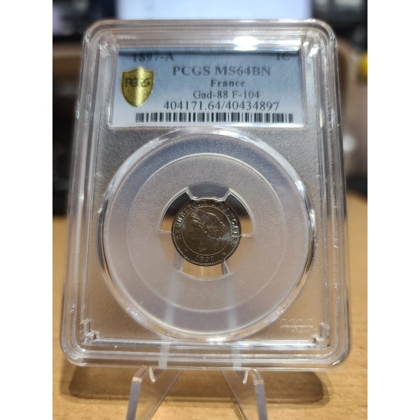 1 centime Cérès 1897 A Paris Spl+ PCGS MS64