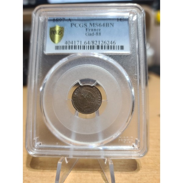 1 centime Cérès 1897 A Paris Spl+ MS64