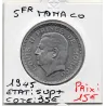 Monaco 5 francs 1945 Sup+, Gad.135 Louis II