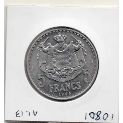 Monaco 5 francs 1945 Sup+, Gad.135 Louis II