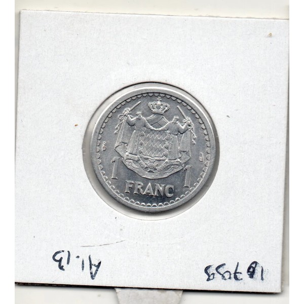 Monaco 1 franc 1943 Sup+, Gad 131 Louis II