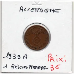 Allemagne 1 reichspfennig 1939 A, TTB KM.89