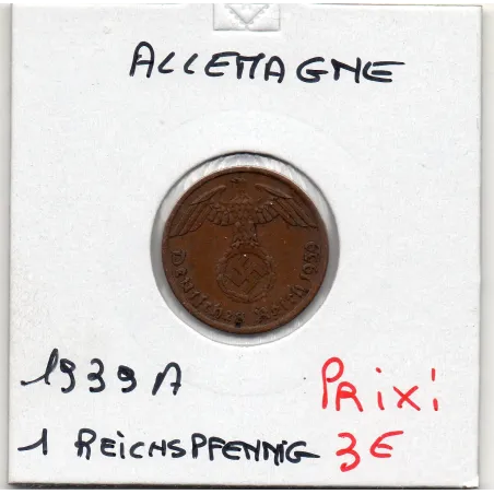 Allemagne 1 reichspfennig 1939 A, TTB KM.89
