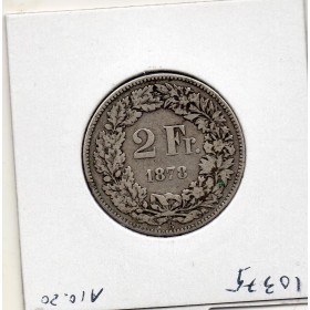 Suisse 2 francs 1878 TTB-, KM.21