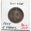 Suisse 2 francs 1875 TTB-, KM.21