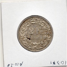 Suisse 2 francs 1912 Sup, KM.21