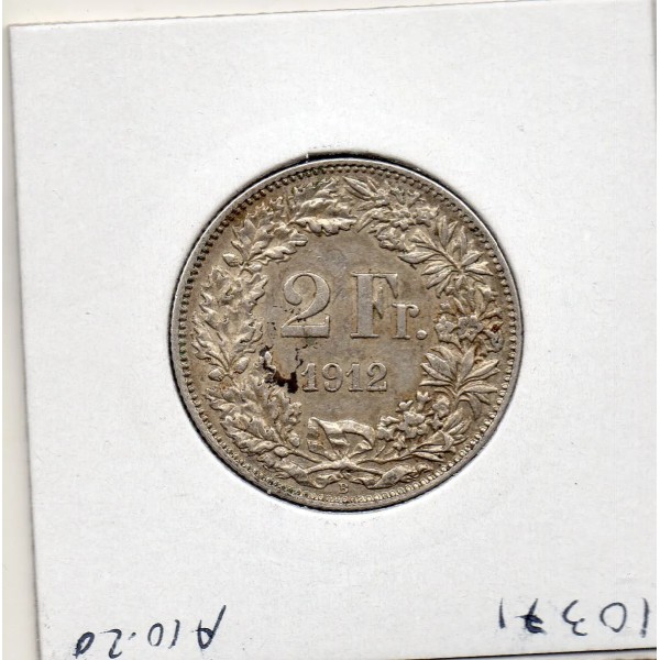 Suisse 2 francs 1912 Sup, KM.21