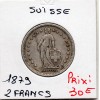 Suisse 2 francs 1879 TTB, KM.21 date clé