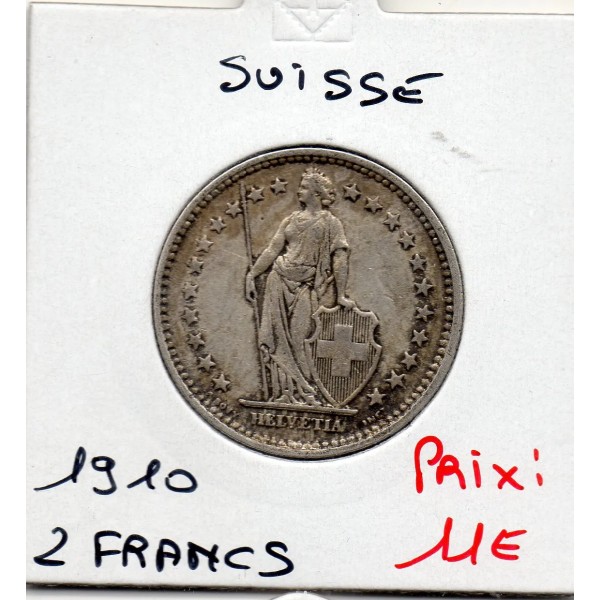 Suisse 2 francs 1910 TTB, KM.21