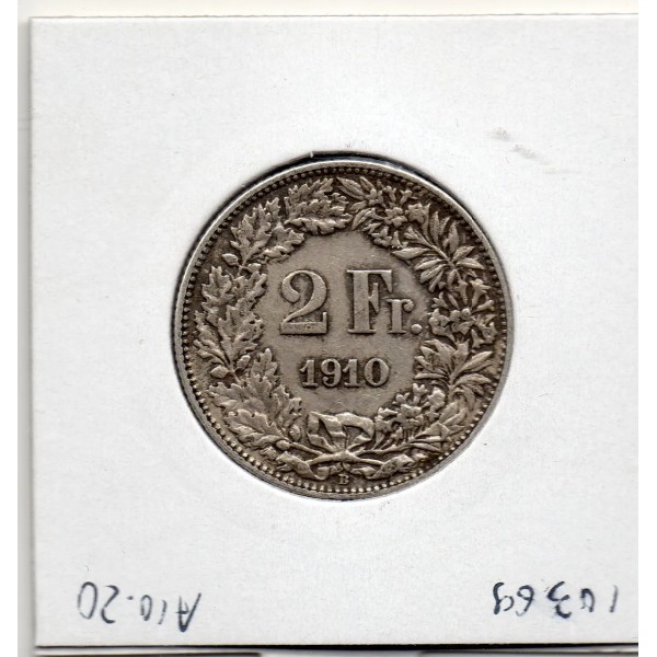 Suisse 2 francs 1910 TTB, KM.21