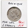 Belgique 2 Francs 1911 en Flamand Sup tache, KM.75