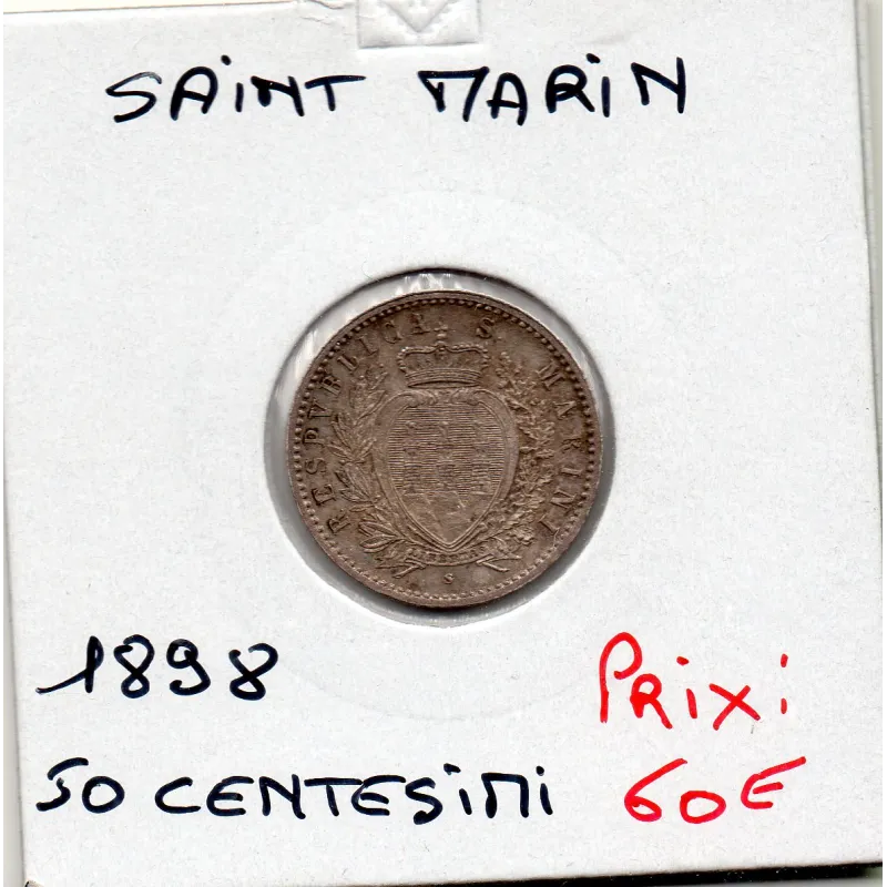 Saint Marin 50 centesimi 1898 Spl, KM.3