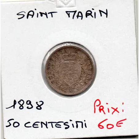 Saint Marin 50 centesimi 1898 Spl, KM.3