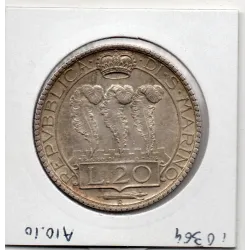 Saint Marin 20 lire 1932 Sup, KM.11 Ecrivain