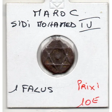 Maroc 1 Falus non daté TTB, KM.C160 Sidi mohammed IV