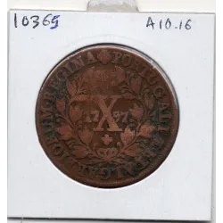 Portugal 10 reis 1797 TB, KM.243 Maria 1ere