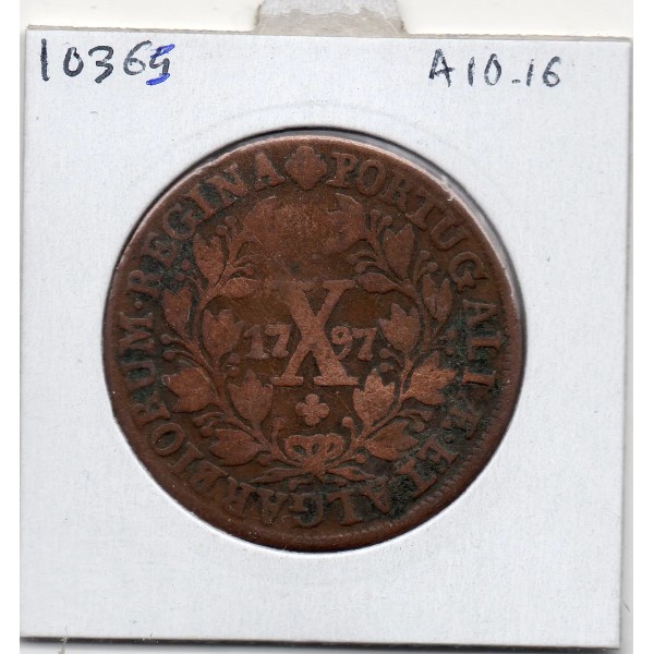 Portugal 10 reis 1797 TB, KM.243 Maria 1ere