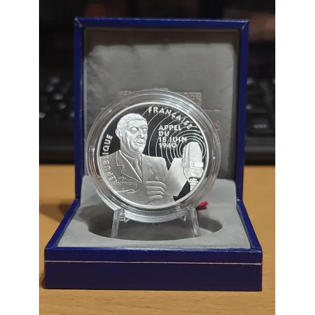 100 francs Argent, BE, 1994, De Gaulle - Appel du 18 juin 1940 pièces de monnaies de Paris