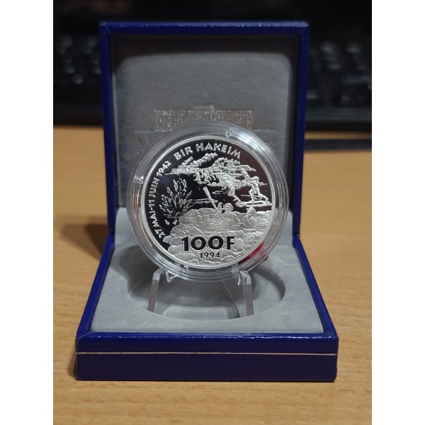 100 francs Argent, BE, 1994, Koenig - Bir Hakeim pièces de monnaies de Paris