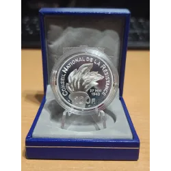 100 franc Argent, BE, 1993, Jean Moulin pièces de monnaies de Paris