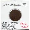 2 centimes Napoléon III tête nue 1855 chien petit D petit lion Lyon TTB+