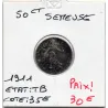 50 centimes Semeuse Argent 1911 TB patine sombre