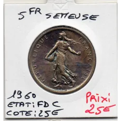 5 francs Semeuse Argent 1960 FDC