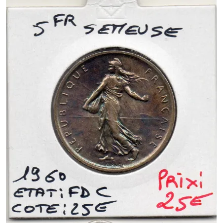 5 francs Semeuse Argent 1960 FDC